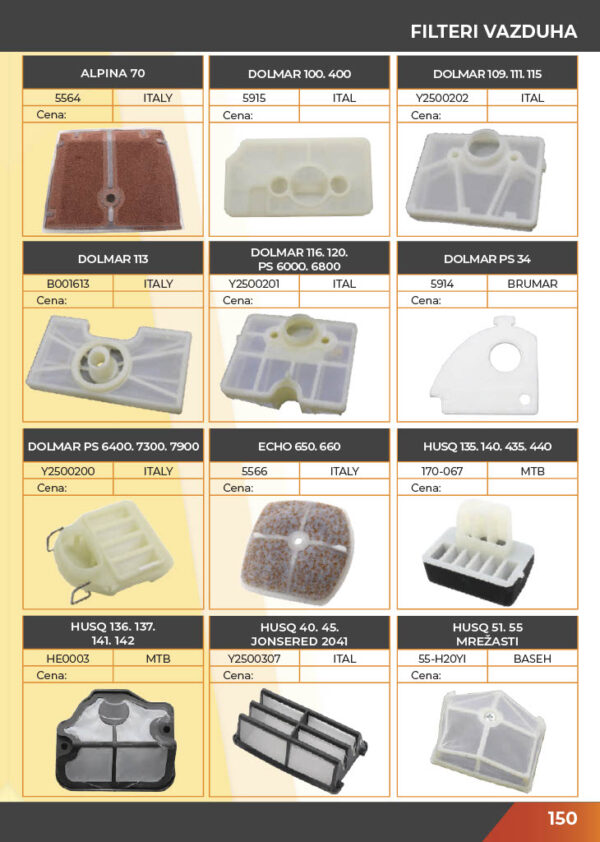 KATALOG DELOVA Testere / ŠUMA  2021.god