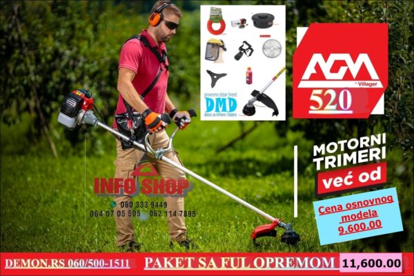 AGM 520 za 2024god. Trimer motorni za travu  sa poklon paketom