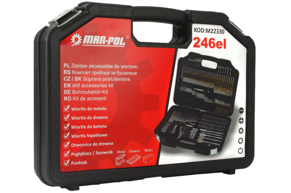 Univerzalni Komplet kit za metal drvo i beton 246 elemenata